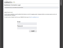Tablet Screenshot of connection.saddleback.com